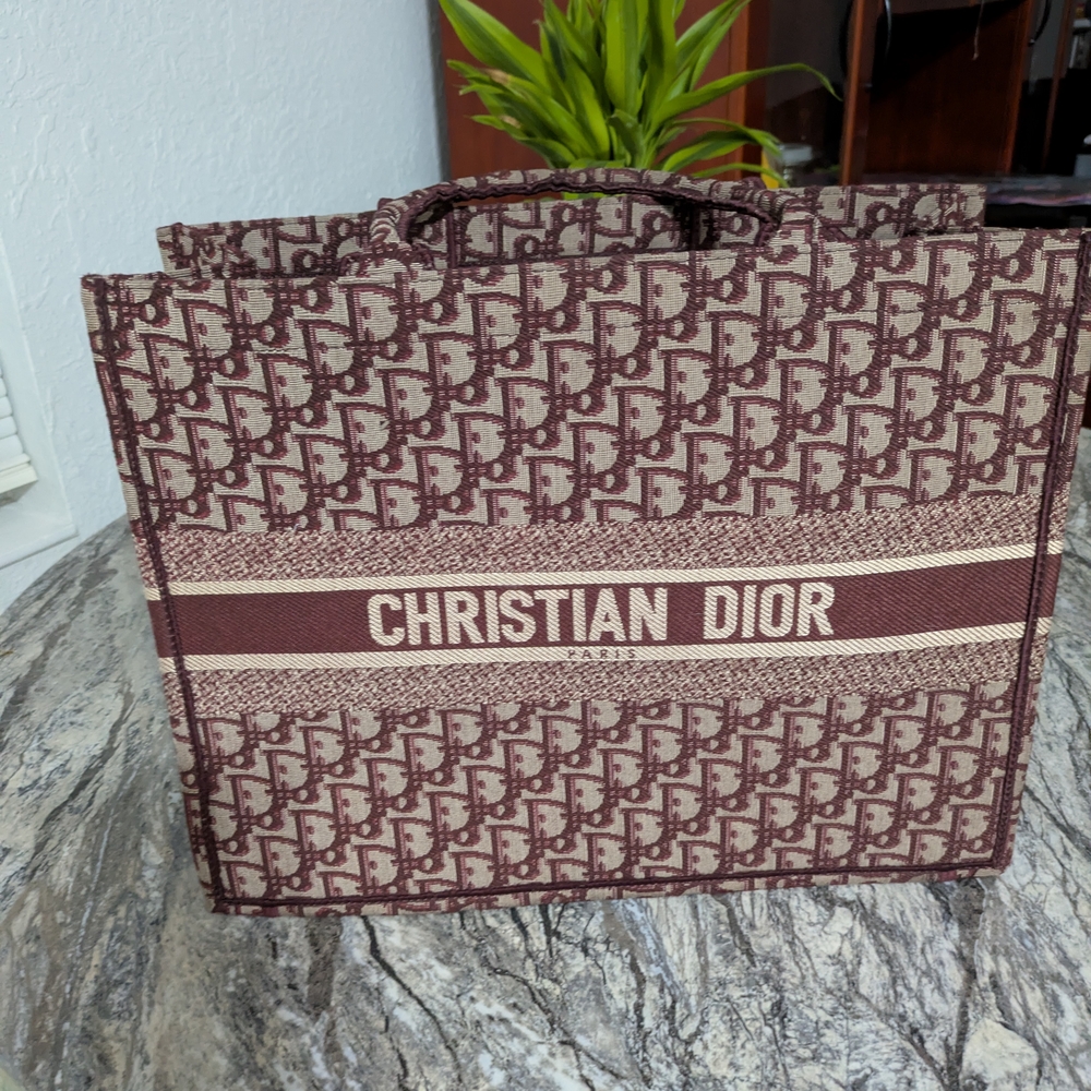 Dior Brown Monogram Tote Bag with Iconic Design